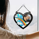 Custom Photo A Piece Of My Heart Memorial - Personalized Window Hanging Suncatcher Ornament