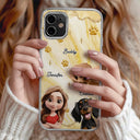3D Effect Dog Cat Mom Cat Dad - Personalized Clear Phone Case