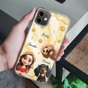 3D Effect Dog Cat Mom Cat Dad - Personalized Clear Phone Case