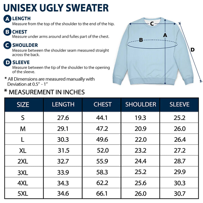 Cartoon You And Me And The Dogs - Personalized Unisex Ugly Sweater