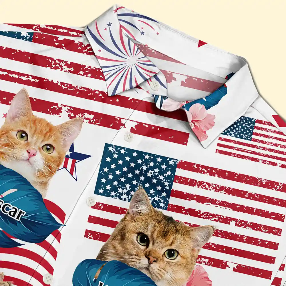 Custom Photo Funny Family Pet Face - Personalized Custom Hawaiian Shirt