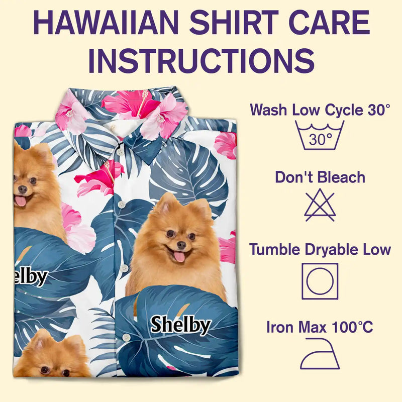 Custom Photo Funny Family Pet Face - Personalized Custom Hawaiian Shirt