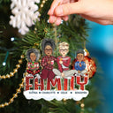 Happy Family - Christmas Gift For Couples, Family, Parents, Pet Lovers - Personalized Cutout Acrylic Ornament
