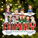 Happy Family - Christmas Gift For Couples, Family, Parents, Pet Lovers - Personalized Cutout Acrylic Ornament