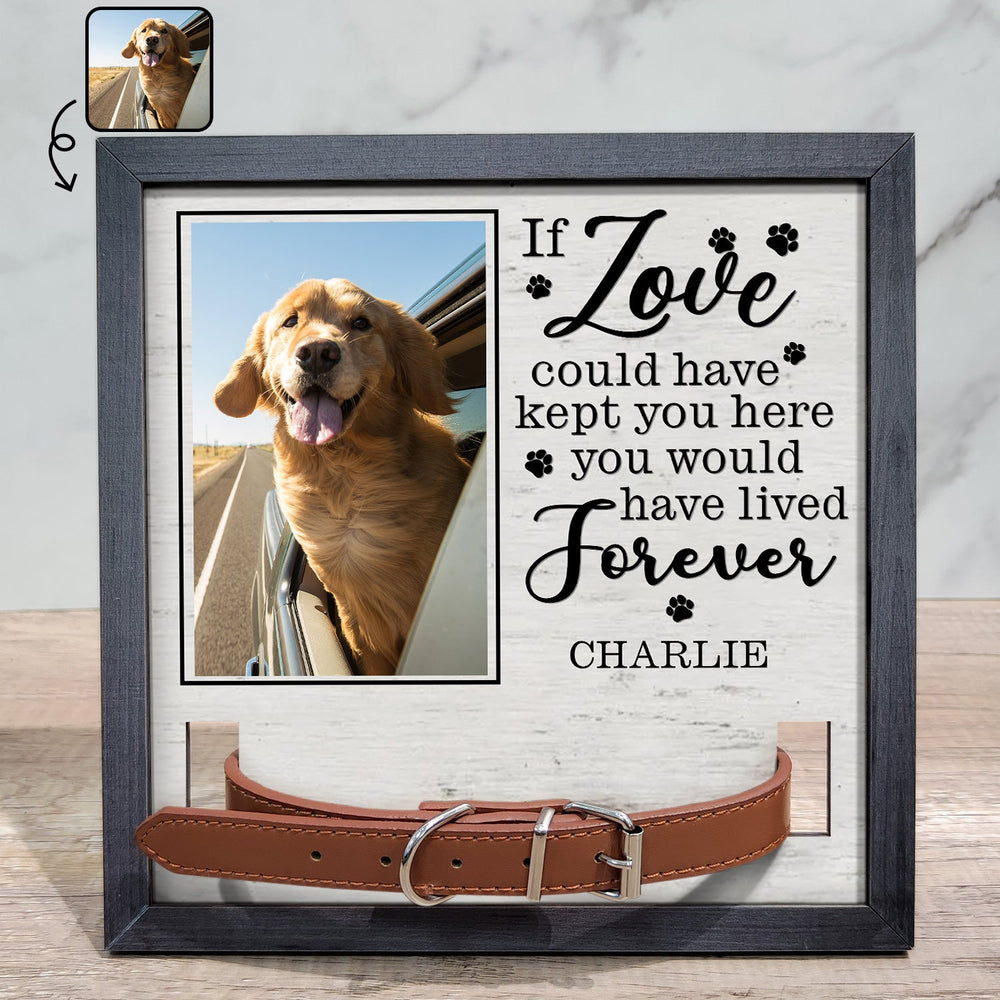Custom Photo You Would Have Lived Forever - Memorial Gift For Dog Lovers, Cat Lovers - Personalized Pet Loss Sign, Collar Frame