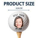 Custom Photo Best Dad By Par Pet Lovers - Personalized Golf Ball
