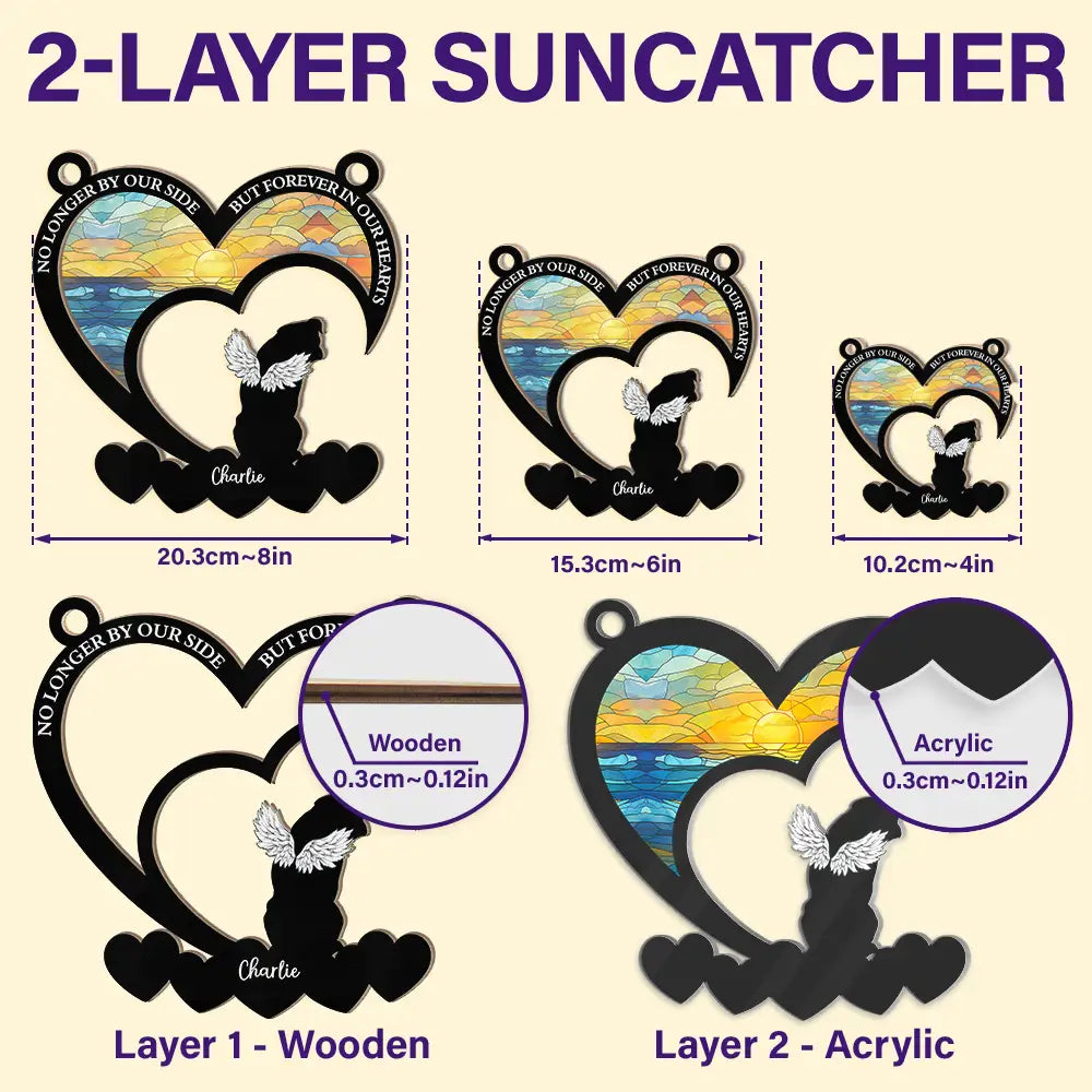 Pet Memorial My Hardest Goodbye Cat Dog - Personalized Window Hanging Suncatcher Ornament