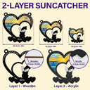 Pet Memorial My Hardest Goodbye Cat Dog - Personalized Window Hanging Suncatcher Ornament