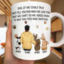 Si je pouvais parler, je t'aime papa chien - Tasse personnalisée