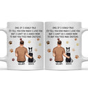 Si je pouvais parler, je t'aime papa chien - Tasse personnalisée