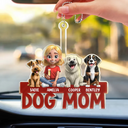 Dog Mom And Dog Dad - Personalized Acrylic Car Hanger