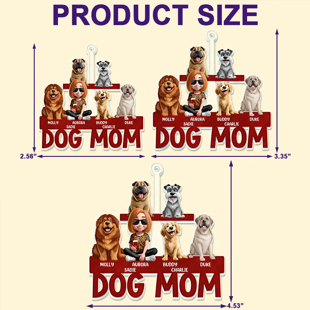 Dog Mom And Dog Dad - Personalized Acrylic Car Hanger