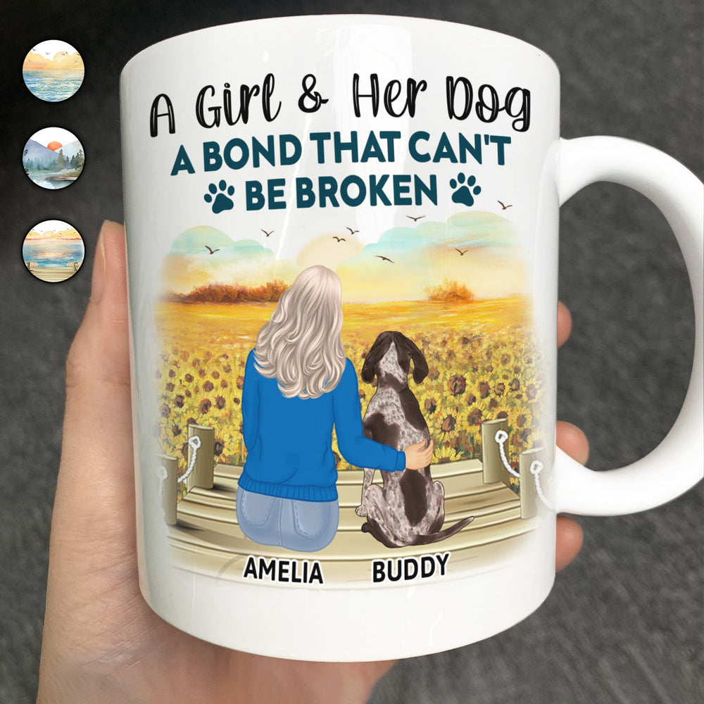 A Bond That Can't Be Broken With My Dog - Gift For Dog Lovers, Dog Mom - Personalized Mug