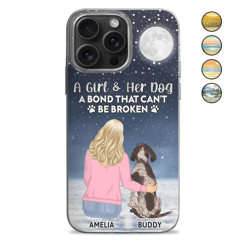 A Bond That Will Never Break - Gift For Dog Lovers, Dog Mom - Personalized Clear Phone Case