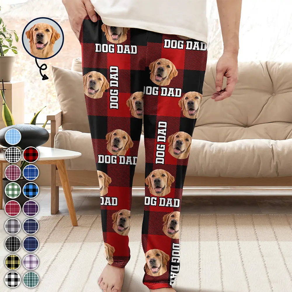 Custom Photo Funny Pet Face - Personalized Pajama Pants
