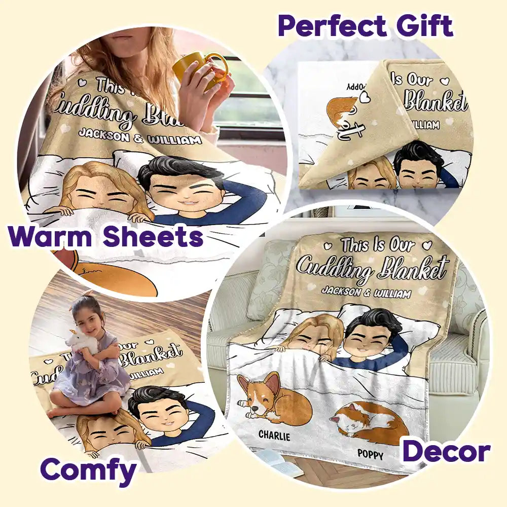 Couple This Is Our Cuddling Blanket - Personalized Custom Fleece Blanket