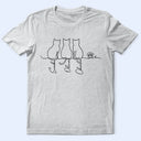 Adorable Cat Line Design - Personalized T Shirt