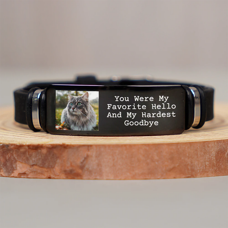 Photo personnalisée pour toujours dans mon cœur - Bracelet gravé personnalisé