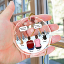 I Miss You Christmas Pet Memorial - Personalized Circle Glass Ornament