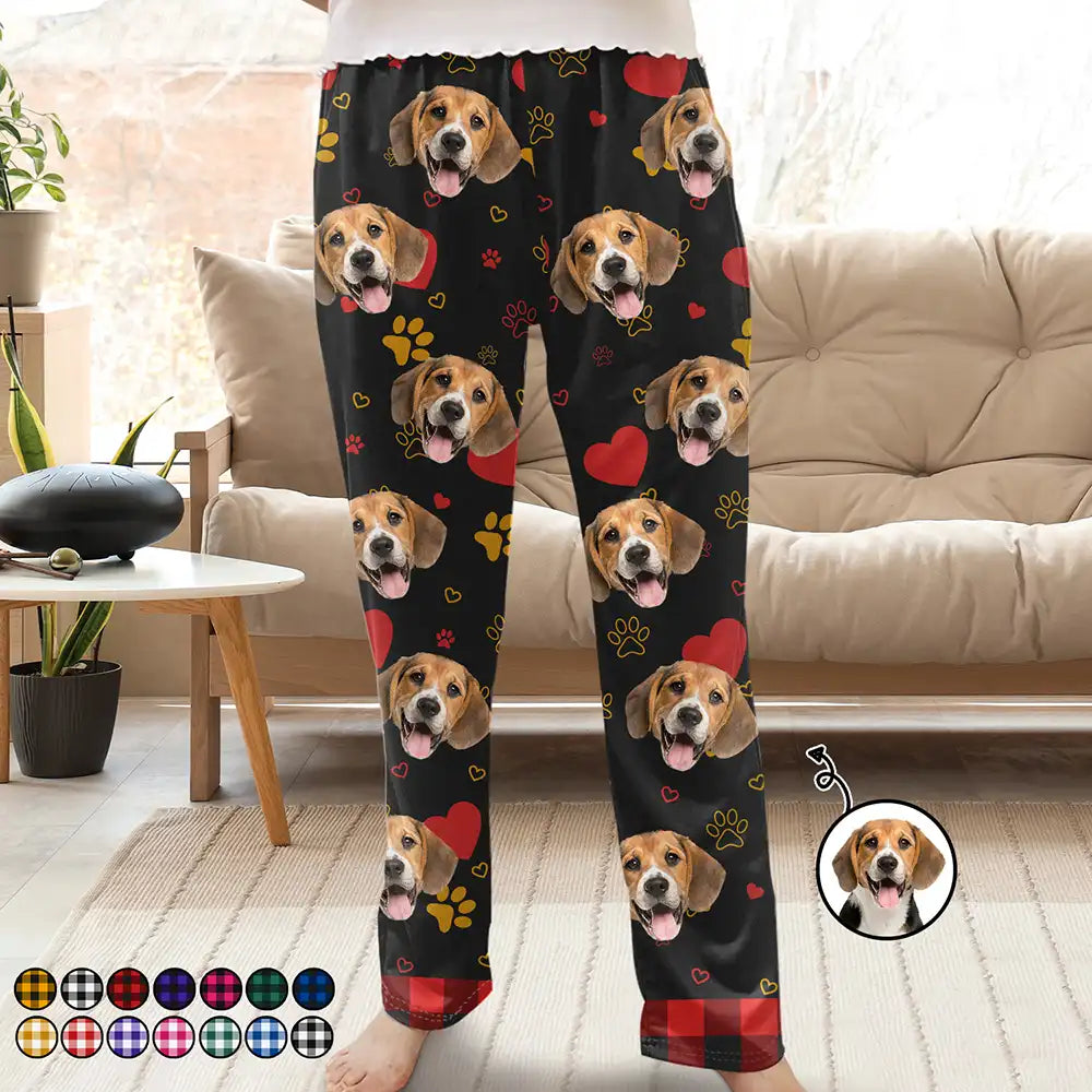 Custom Photo Dog Cat Dad Mom - Personalized Pajama Pants