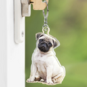 Pet Lovers, Dog Lovers, Cat Lovers - Custom Photo Every Day Is Brighter With My Furry Friend By My Side - Personalized Cutout Acrylic Keychain