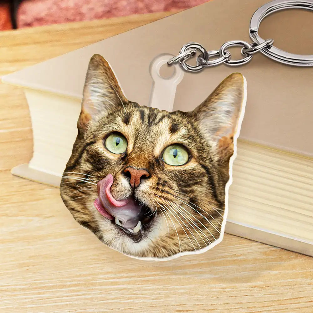 Pet Lovers, Dog Lovers, Cat Lovers - Custom Photo You Are My Sunshine - Personalized Cutout Acrylic Keychain