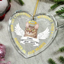 Memorial, Pet Lovers - Custom Photo Our First Christmas Without You Pet Memorial - Personalized Glass Ornament