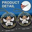 Memorial, Pet Lovers - Custom Photo Our First Christmas Without You Pet Memorial - Personalized Glass Ornament