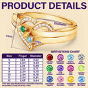 You Left Paw Prints On My Heart Pet Memorial - Personalized Birthstone Heart Ring