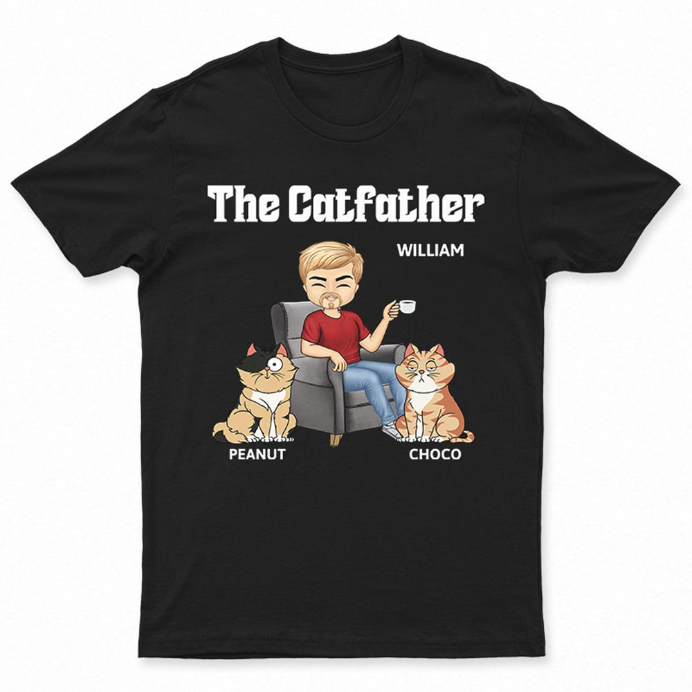 The Funny Cat Father - Gift For Cat Dad, Cat Lovers, Men - Personalized T Shirt