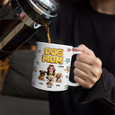 Dog Cat Mom Sponge 3D Inflated Effect Printed - Personalized White Edge-to-Edge Mug