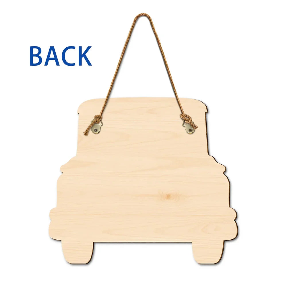 Funny Cats Planning Escape Truck 3D Effect - Personalized Custom Shaped Wood Sign