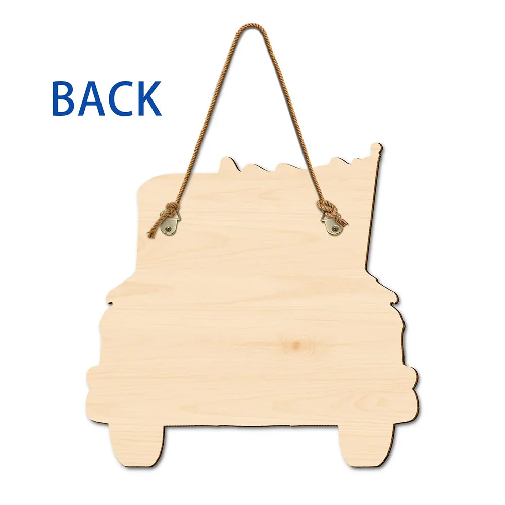 Cats Planning Escape Truck Funny - Personalized Custom Shaped Wood Sign