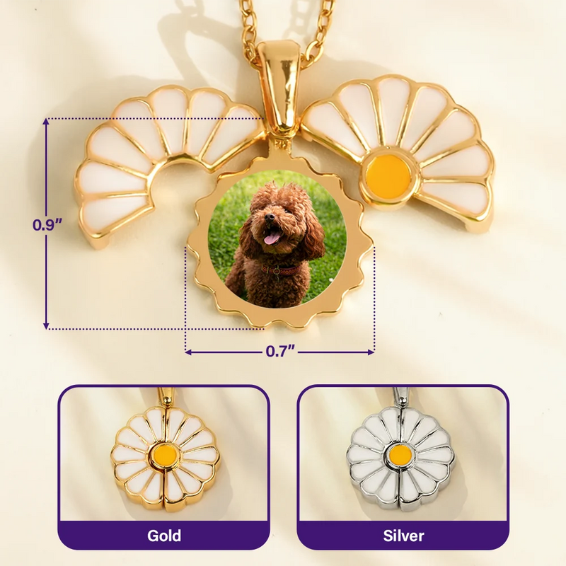 Gift For Yourself,Gift For Women,Dog Lovers,Dog Mom,Cat Lovers,Cat Mom,Pet Lovers,Pet Mom - Custom Photo Frame For Pet Mom - Personalized Hidden Message Necklace