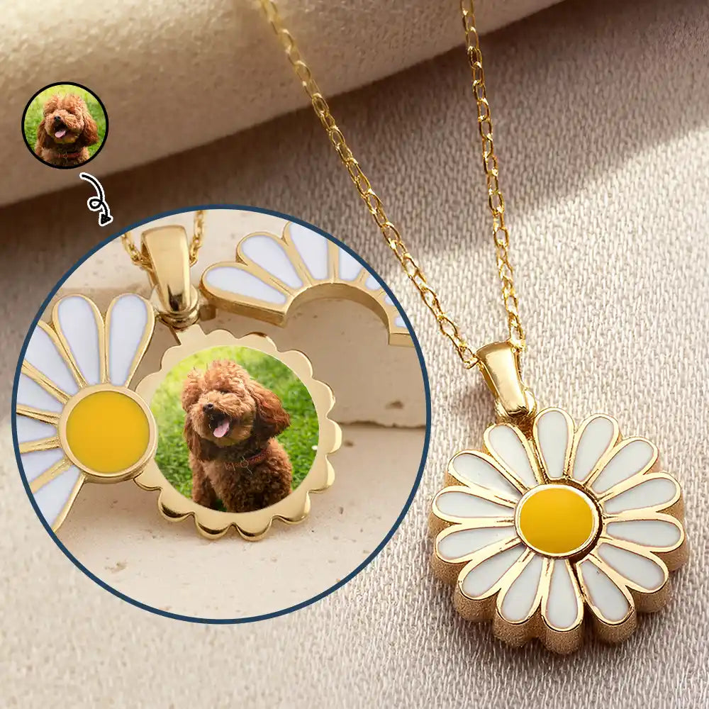 Custom Photo Pet For Pet Mom - Personalized Hidden Message Necklace