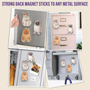 Pet Lovers, Dog Lovers, Cat Lovers - Custom Photo Adorable Dog Cat With Name - Personalized Acrylic Fridge Magnet