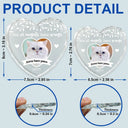 Sad,Memorial,Pet Lovers,Cat Lovers- Custom Photo Dog Cat Memorial Not All Angels Have Wings - Personalized Heart Shaped Glass Ornament