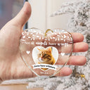 Sad,Memorial,Pet Lovers,Cat Lovers- Custom Photo Dog Cat Memorial Not All Angels Have Wings - Personalized Heart Shaped Glass Ornament