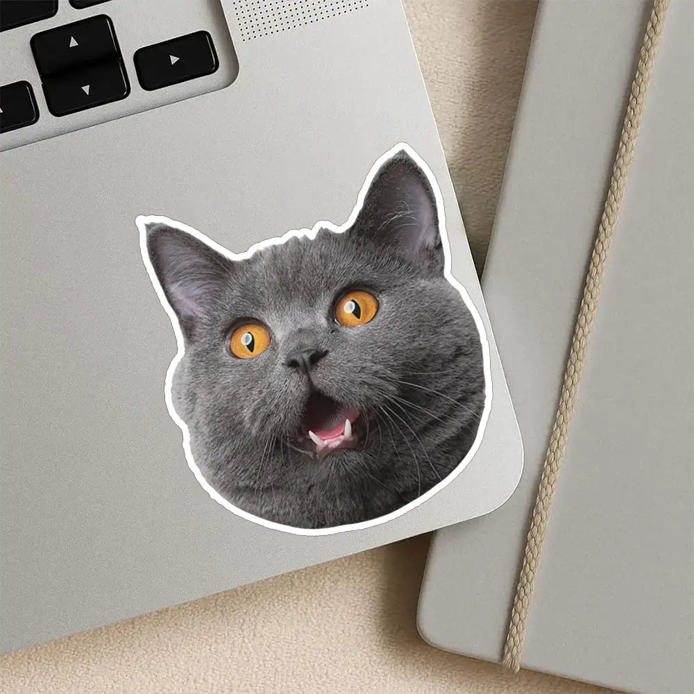 Pet Lovers, Dog Lovers, Cat Lovers - Custom Photo Dog Cat Pet Portrait - Personalized Custom Cutout Vinyl Sticker