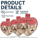 Custom Photo Dog Cat Pet Portrait - Personalized Custom Shaped Leather Keychain With Stitching