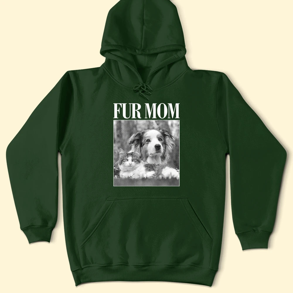 Custom Photo Dog Dad Dog Mom Grayscale Vintage - Personalized T Shirt
