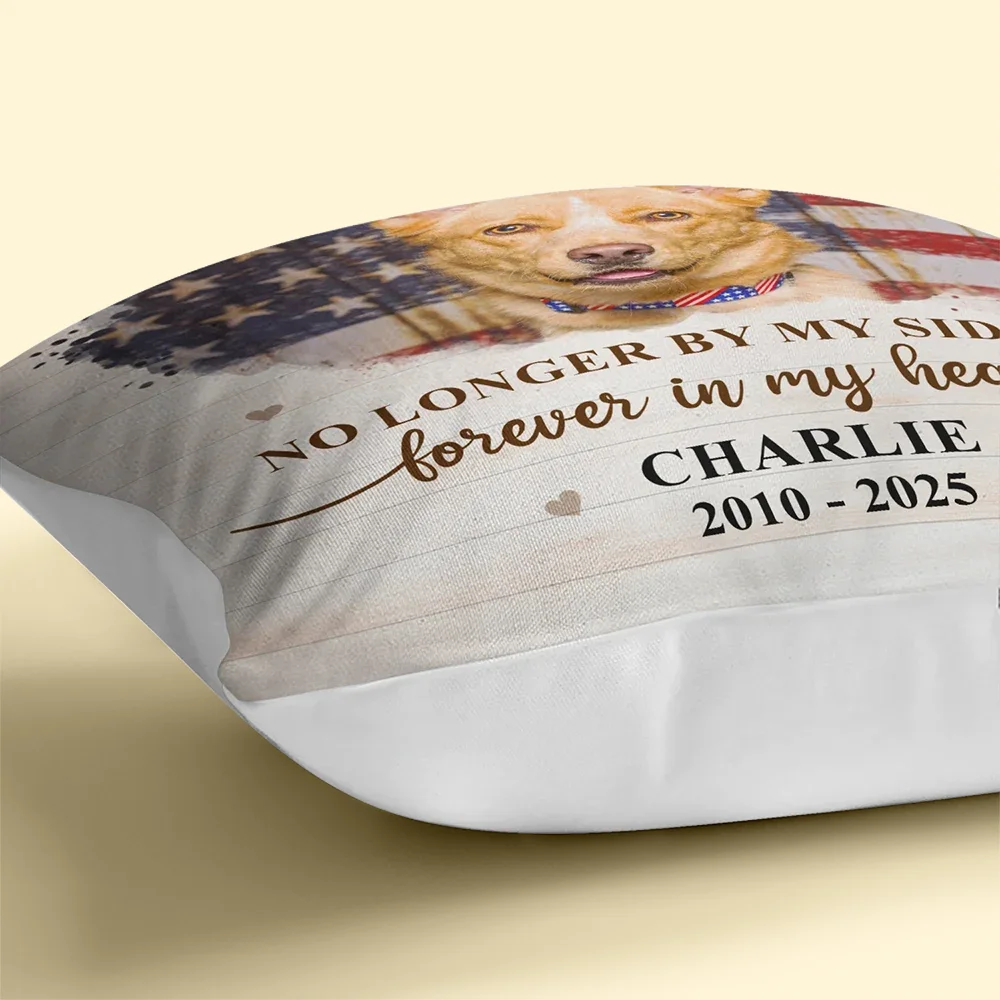 Pet Lovers, Cat Lovers, Dog Lovers, Sad, Memorial - Custom Photo Forever Loved Memorial Dog Cat Family - Personalized Pillow