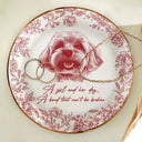 Custom Photo Pencil Sketch A Girl And Her Pet - Personalized Ring Dish