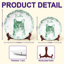 Custom Photo Pencil Sketch Cat Dog Portrait - Personalized Ceramic Plate