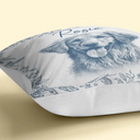 Custom Photo Pencil Sketch Dog Cat Pet Portrait - Personalized Pillow