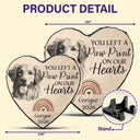 Custom Photo Pencil Sketch I Crossed The Rainbow Bridge Knowing I Was Loved Pet Memorial - Personalized Heart Memorial Garden Stone