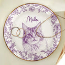 Custom Photo Pet Pencil Sketch Style - Personalized Ring Dish