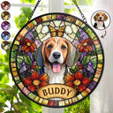 Custom Photo Stained Glass Portrait Dog Cat - Personalized Stained Glass Window Hanging Suncatcher