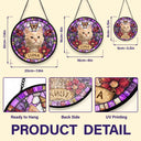 Custom Photo Stained Glass Portrait Dog Cat - Personalized Stained Glass Window Hanging Suncatcher