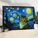 Custom Photo Pet Starry Night - Personalized Poster